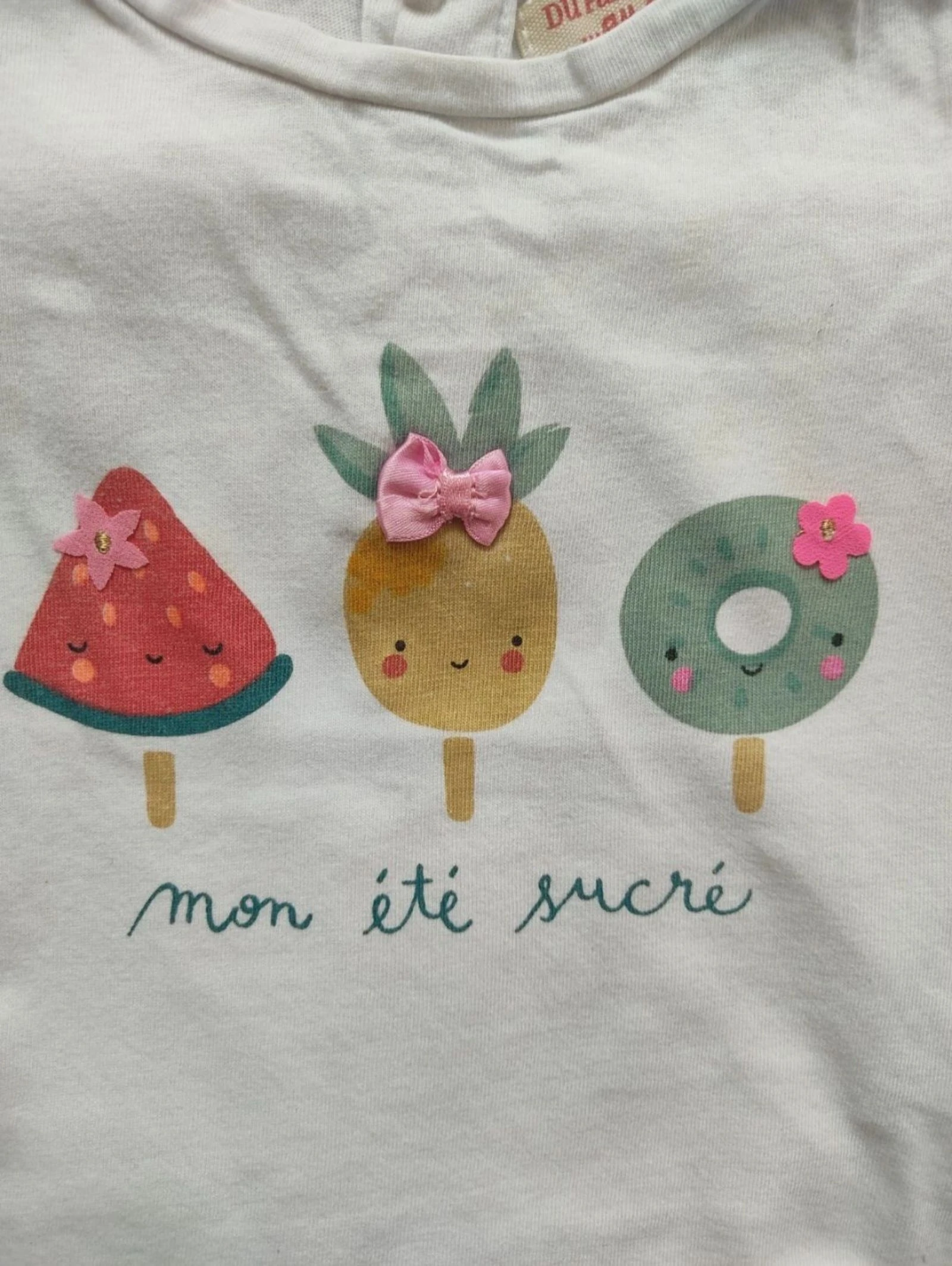 Lote de 3 camisetas de verano Kiabi y DPAM - Talla 9 meses - Muy buen estado – photo 5